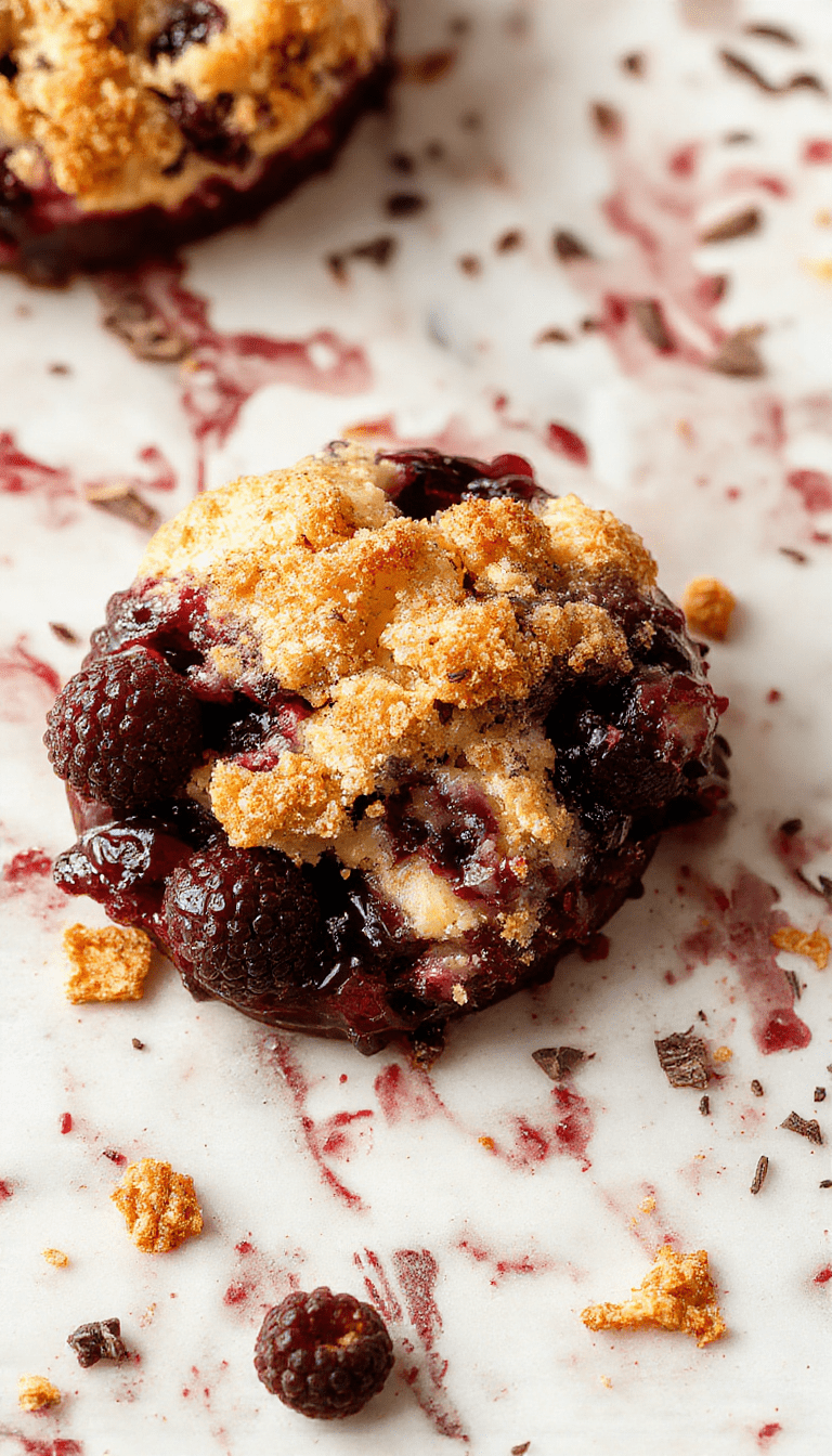 A vibrant blueberry crumble cheesecake on a white plate with a golden-brown crumble topping, fresh blueberries scattered around, and a slice partially cut revealing the creamy interior, styled with a rustic wooden background and natural lighting.