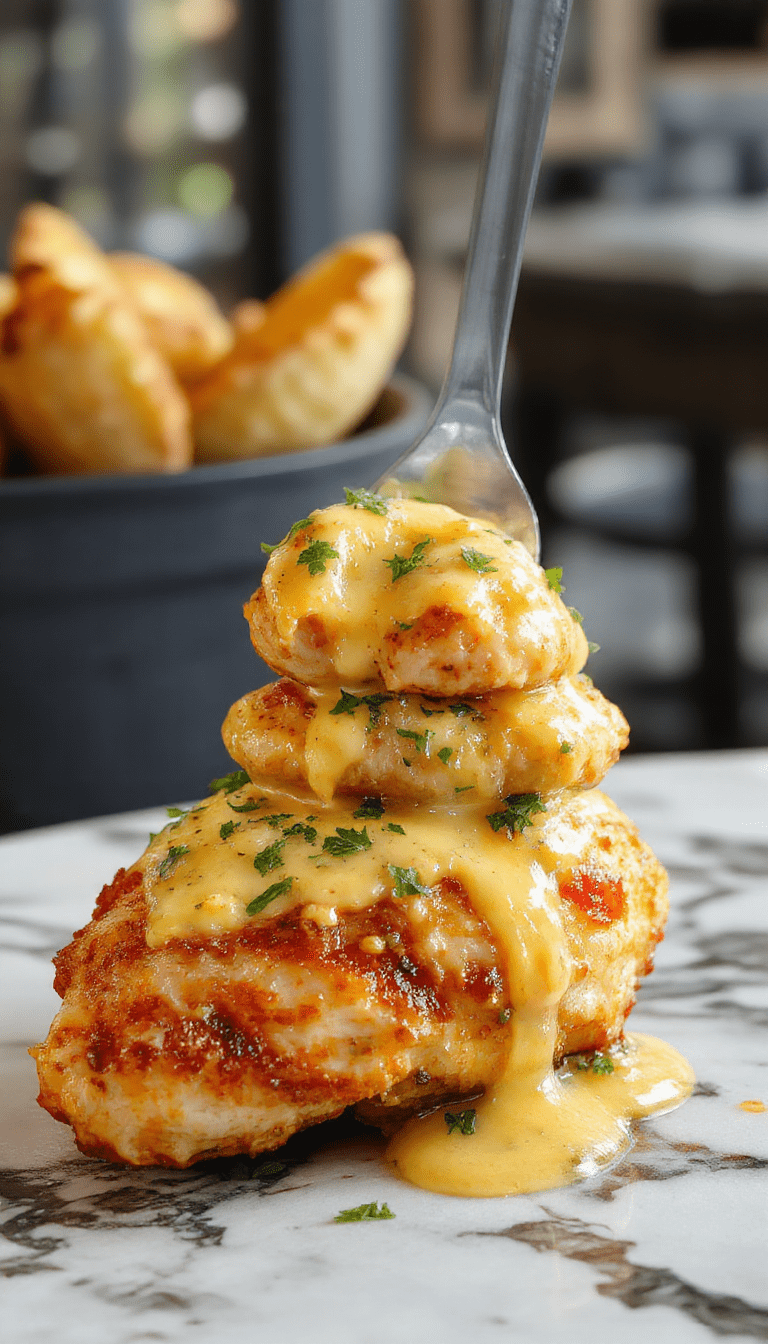 A close-up image of golden-brown garlic butter chicken pieces glazed with melted butter and fresh herbs, served on a rustic white plate with a garnish of chopped parsley, accompanied by lemon wedges and a side of steamed vegetables, with a background of wooden table and natural lighting emphasizing the crispy textures and rich colors.