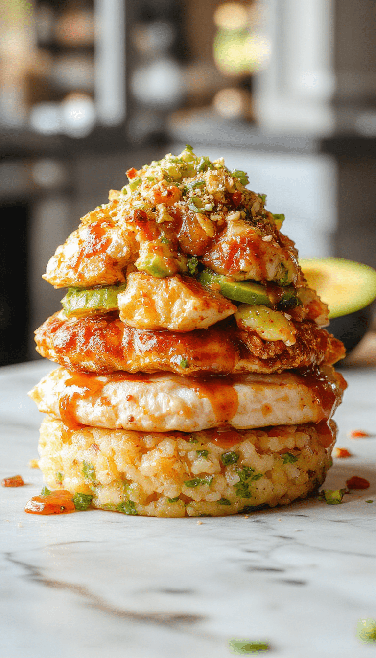Colorful honey lime chicken layered with fresh avocado slices on a bed of fluffy rice, garnished with lime wedges, cilantro, and drizzled with honey, styled on a white plate with vibrant ingredients.