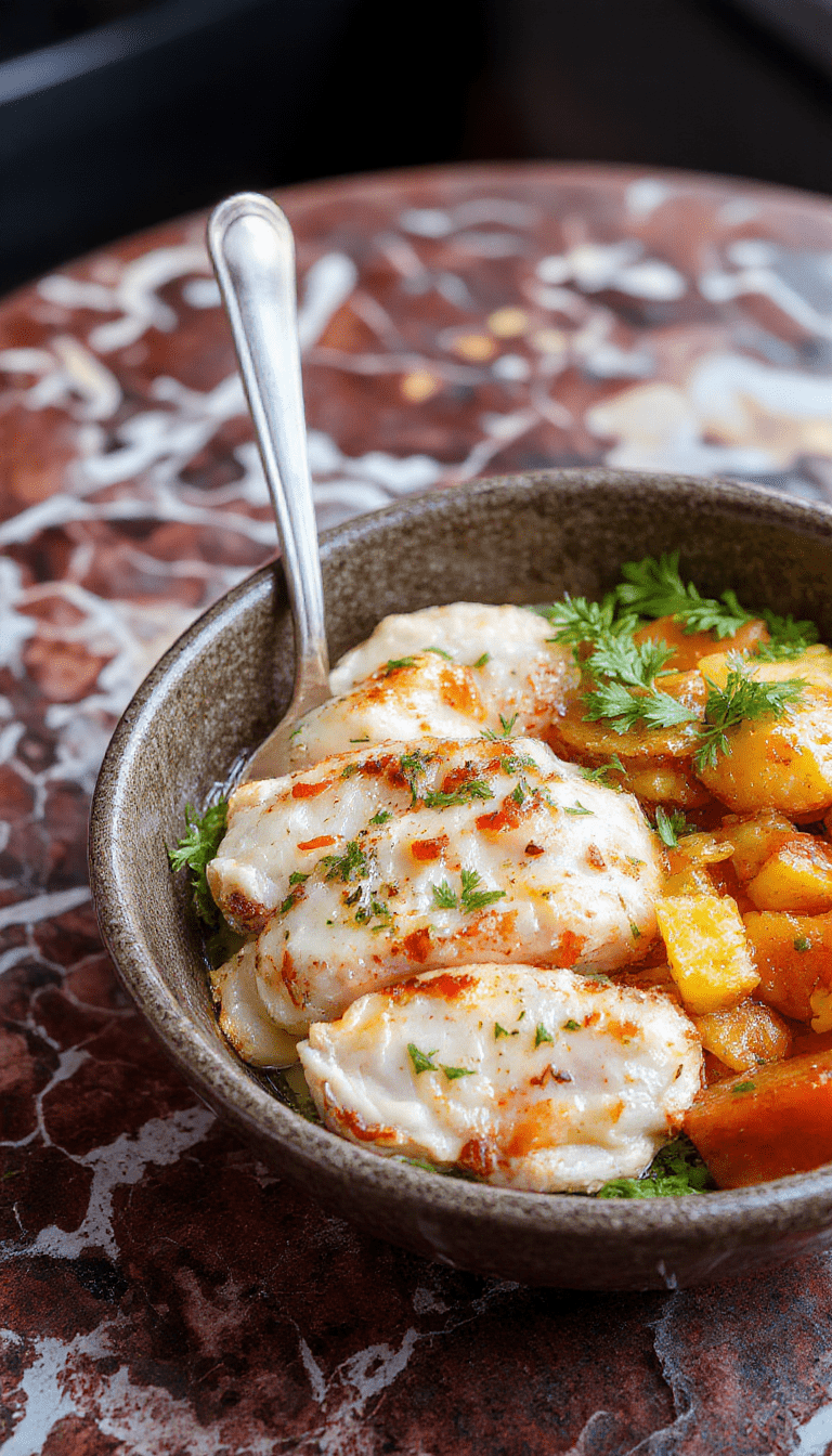 A vibrant Mediterranean chicken bowl featuring grilled chicken strips, colorful cherry tomatoes, cucumber slices, kalamata olives, and crumbled feta cheese arranged on a rustic white plate with fresh herbs and a drizzle of olive oil, complemented by lemon wedges and a side of warm pita bread.
